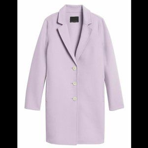 NWOT Petite XS Banana Republic Unlined Double-Faced Topcoat in Lilac